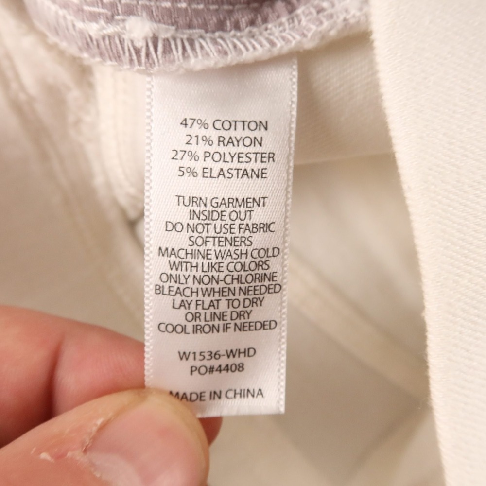 Betabrand Pants Womens XS Petite White Cotton Blend Yoga Denim - Picture 5 of 11